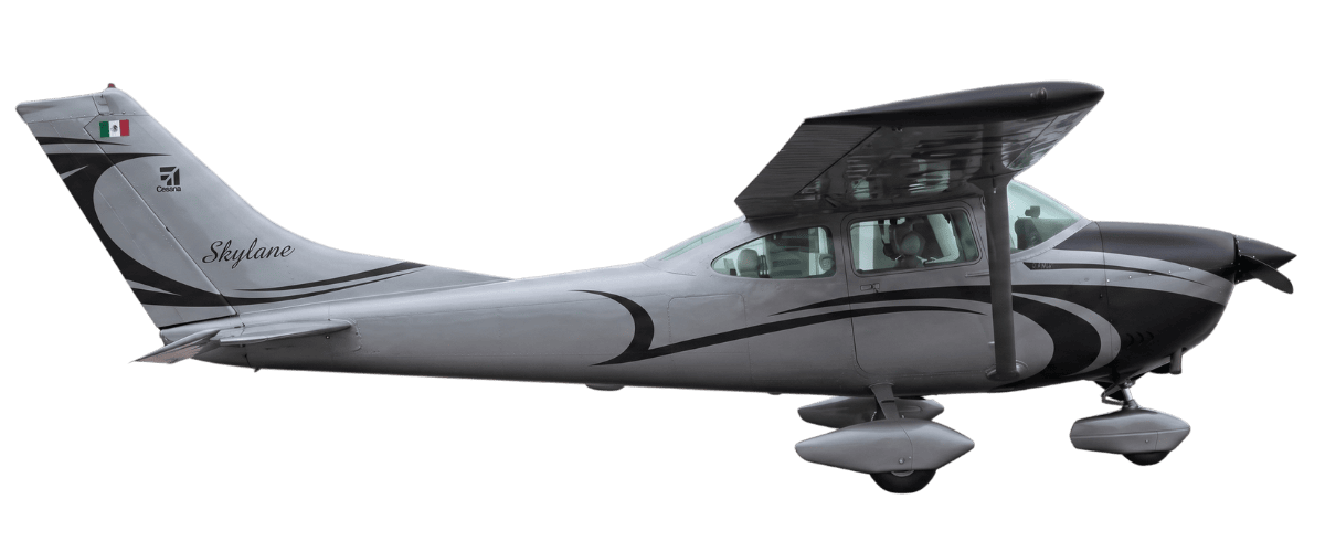 Cessna 182 en vista lateral