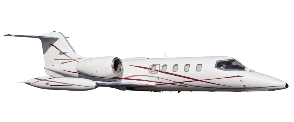 Centro de aviación vuelo en LearJet 35