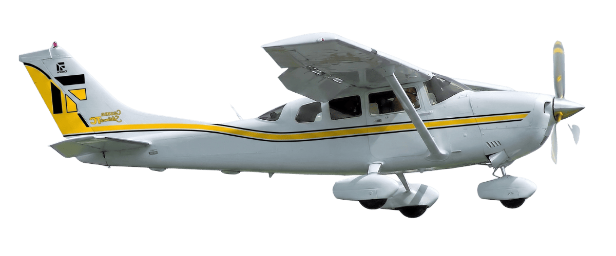 Cessna 206 en vista lateral